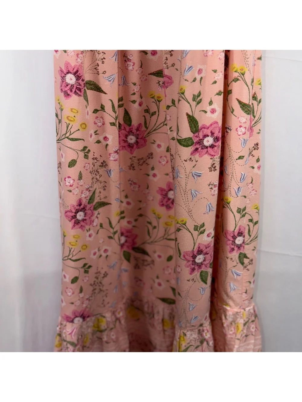 Old Navy Girls Large 10–12 Pink Floral Tiered Maxi Dress
